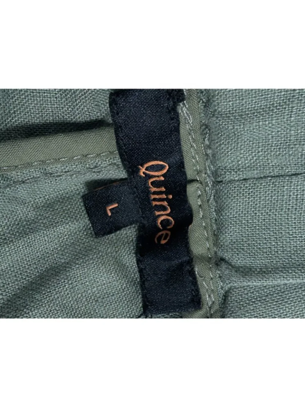 Quince 100% European Linen Pants Womens Large Green Sustainable Eco Capsule